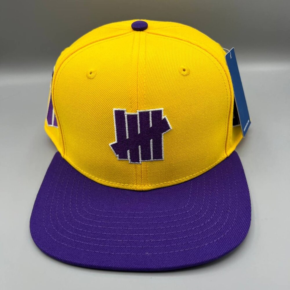 Undefeated Hat Men Yellow Purple Snap Back Cap New Lakers Kobe